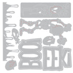 Tim Holtz Sizzix Vault Frights and Bones Thinlits Dies 667237 line work