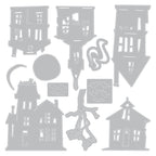 Tim Holtz Sizzix Vault Ghost Town Thinlits Dies 666915 line work