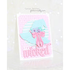 Tim Holtz Sizzix Vault Gothic Portraits Thinlits Dies 666681 blue witch hat purple flowers pink bow stay wicked card caryn davies | color-code:ALT08