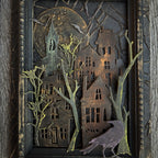 Tim Holtz Sizzix Vault Gothic Portraits Thinlits Dies 666681 halloween vicki evans crow haunted houses moon frame