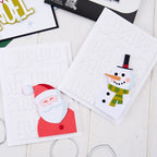 Tim Holtz Sizzix Vault Holiday Classic Thinlits Dies 666716 snowman santa claus white cards
