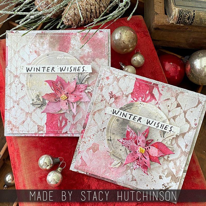 Tim Holtz Sizzix Vault Holiday Classic Thinlits Dies 666716 winter wishes