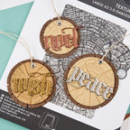 Tim Holtz Sizzix Vault Holiday Classic Thinlits Dies 666716 wish noel peace circle wood grain cards