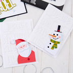 Tim Holtz Sizzix Vault Holiday Tidings Thinlits Dies 667262 santa claus snowman green stripped scarf peace noel card 