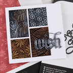 Tim Holtz Sizzix Vault Holly Poinsettia Large A5 Embossing Folder 667252 snowflakes wood grain collage wish card pete hughes