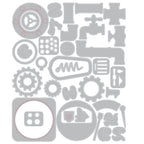 Tim Holtz Sizzix Vault Industrial Thinlits Dies 666874 line art