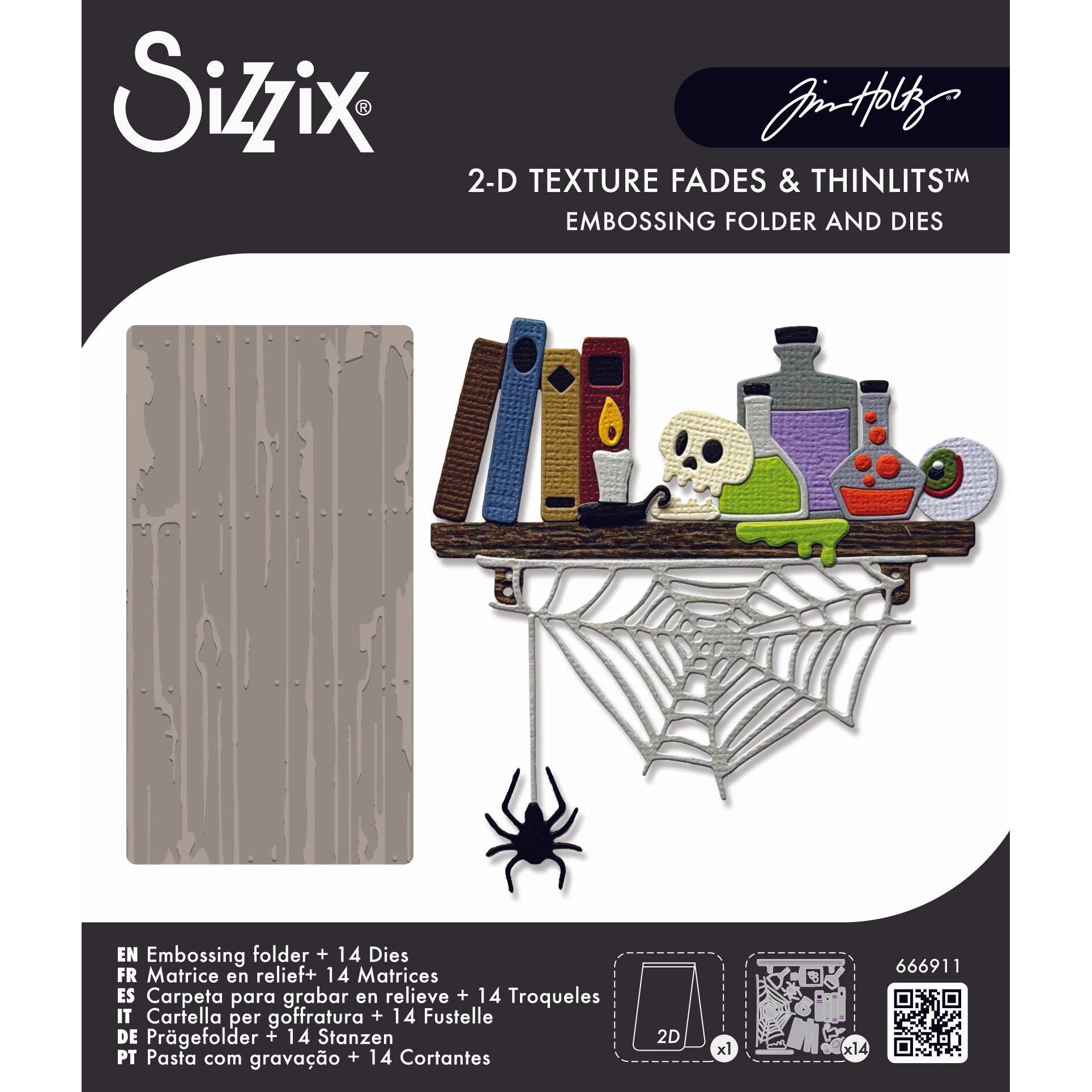 Tim Holtz Sizzix Vault Laboratory Sidekick Side-Order Thinlits Dies and Texture Fade 666911