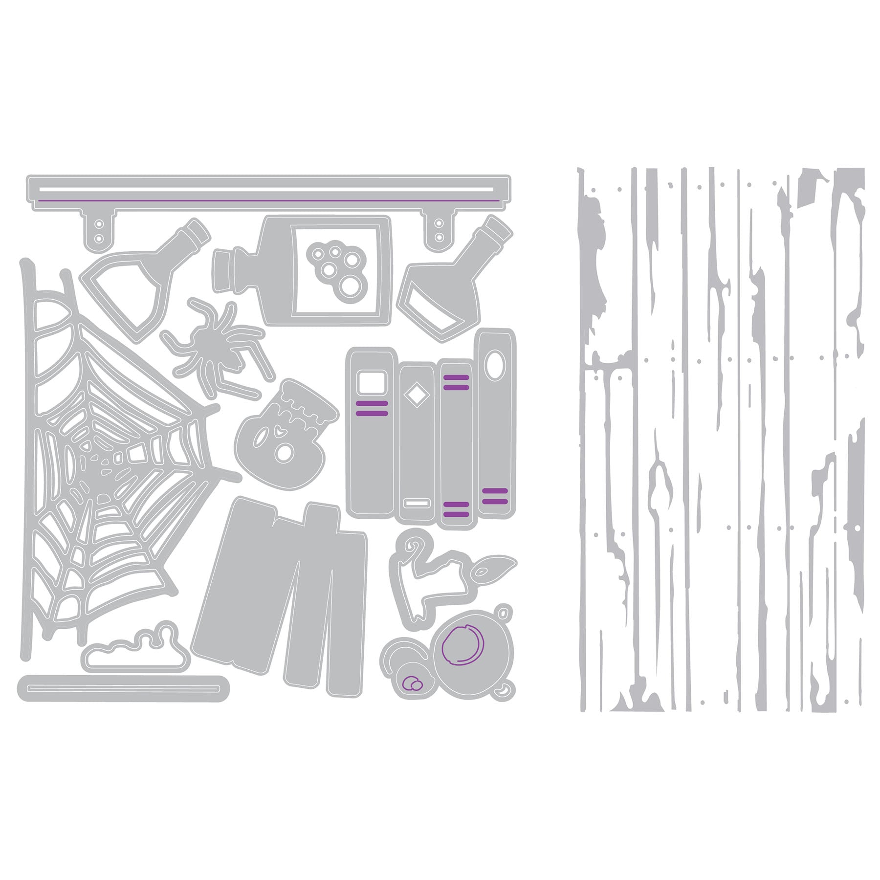 Tim Holtz Sizzix Vault Laboratory Sidekick Side-Order Thinlits Dies and Texture Fade 666911 line work