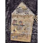 Tim Holtz Sizzix Vault Laboratory Sidekick Side-Order Thinlits Dies and Texture Fade 666911 shelf with books and skull cats spiderweb card | color-code:ALT01