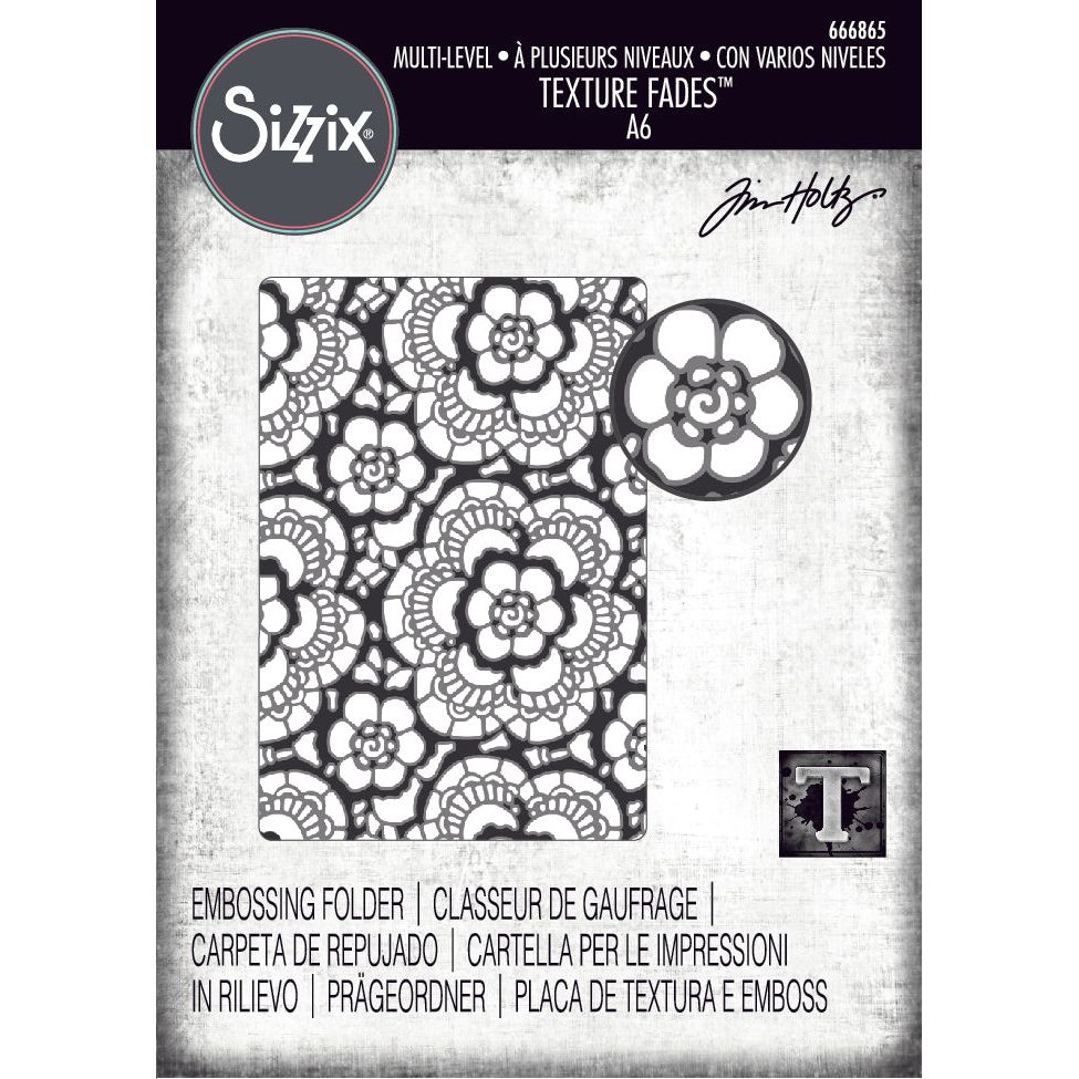Tim Holtz Sizzix Vault Lace ML Embossing Folder 666865