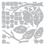 Tim Holtz Sizzix Vault Leaves and Sticks Thinlits Dies 666914 line work