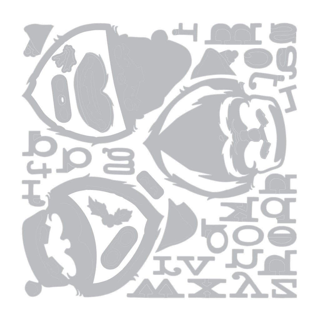 Tim Holtz Sizzix Vault Letter to Santa Thinlits Dies 667257 line work