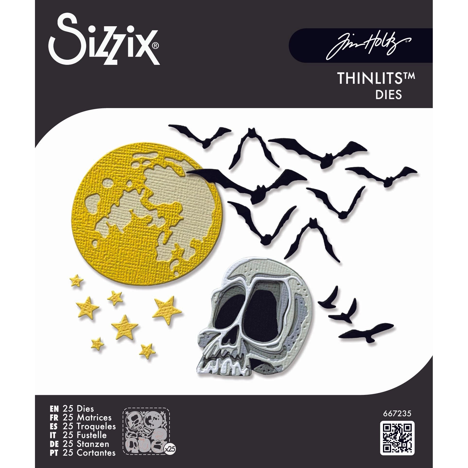 Tim Holtz Sizzix Vault Moonlight Scare Thinlits Dies 667235