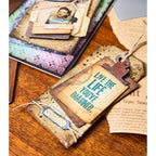 Tim Holtz Sizzix Vault Noteworthy Thinlits Dies Set 666876 live the life