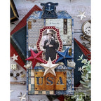 Tim Holtz Sizzix Vault Rosettes Thinlits Dies 666567 stars USA old man ruler  | color-code:ALT09