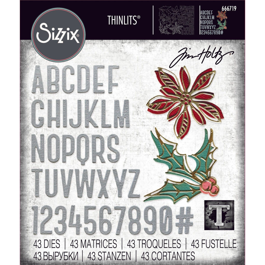 Tim Holtz Sizzix Vault Seasonal Sketch Thinlits Dies 666719