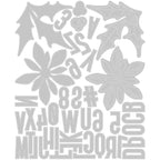 Tim Holtz Sizzix Vault Seasonal Sketch Thinlits Dies 666719 line art