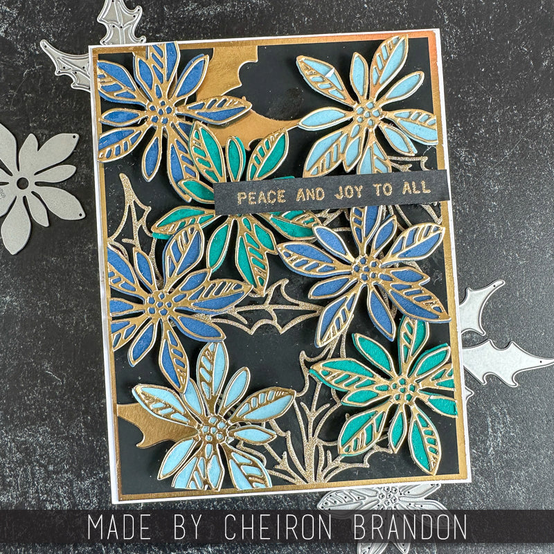 Tim Holtz Sizzix Vault Seasonal Sketch Thinlits Dies 666719 peace and joy