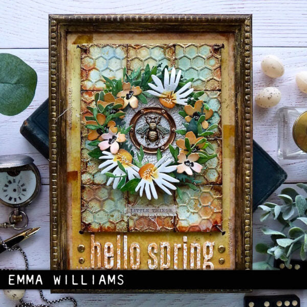 Tim Holtz Sizzix Vault Side Order Floristry 2D Embossing Folder and Thinlits Dies Set 666872 spring