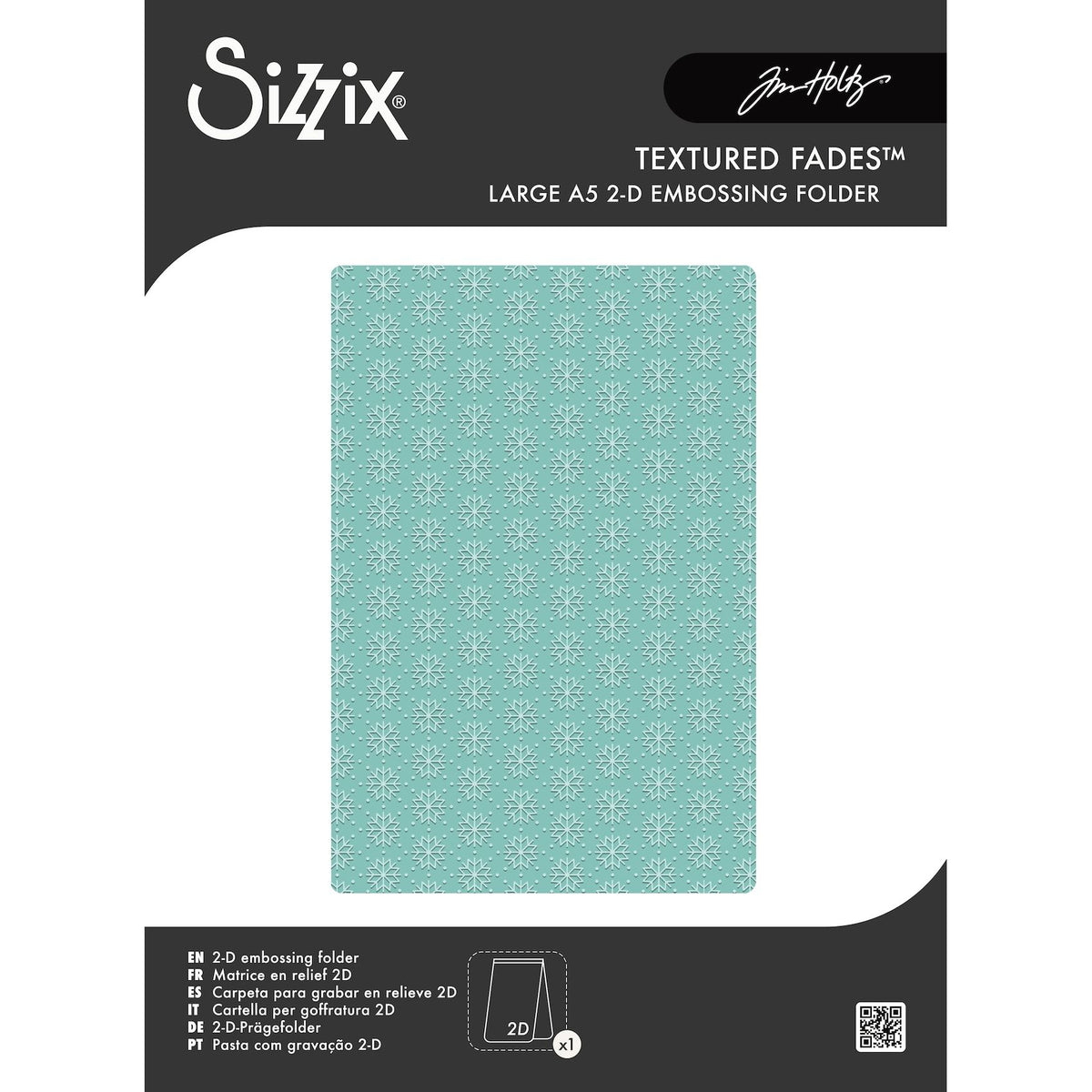 Tim Holtz Sizzix Vault Snowflakes 3 Large A5 Embossing Folder 667251