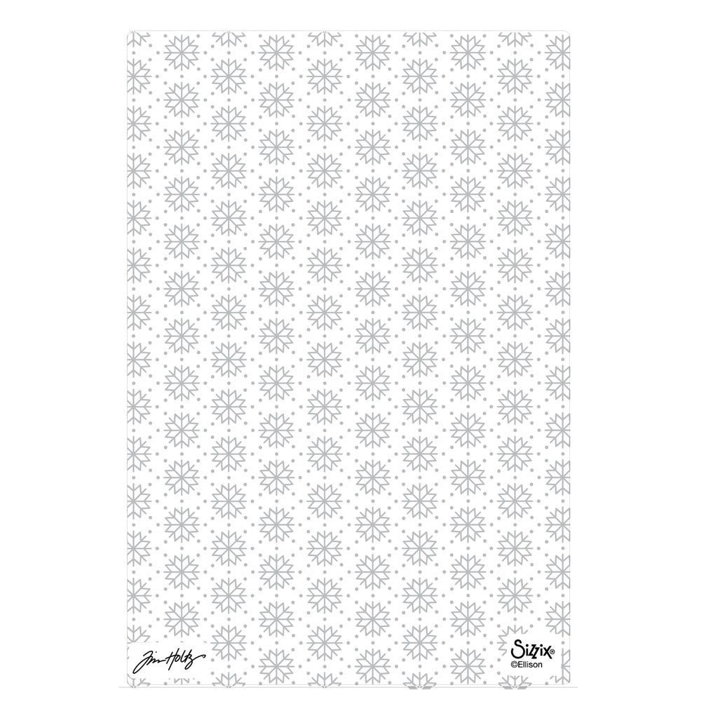Tim Holtz Sizzix Vault Snowflakes 3 Large A5 Embossing Folder 667251 dots