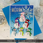 Tim Holtz Sizzix Vault Winter Wishes Thinlits Dies 666717 snowmen