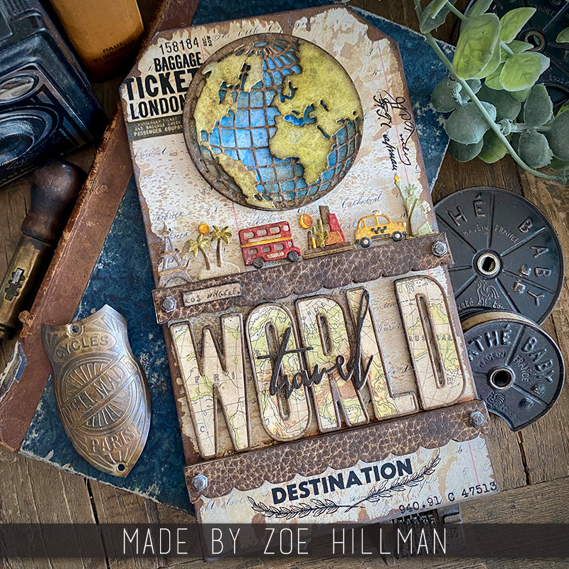 Tim Holtz Sizzix Vault World Travel Thinlits Dies 666606 – Simon