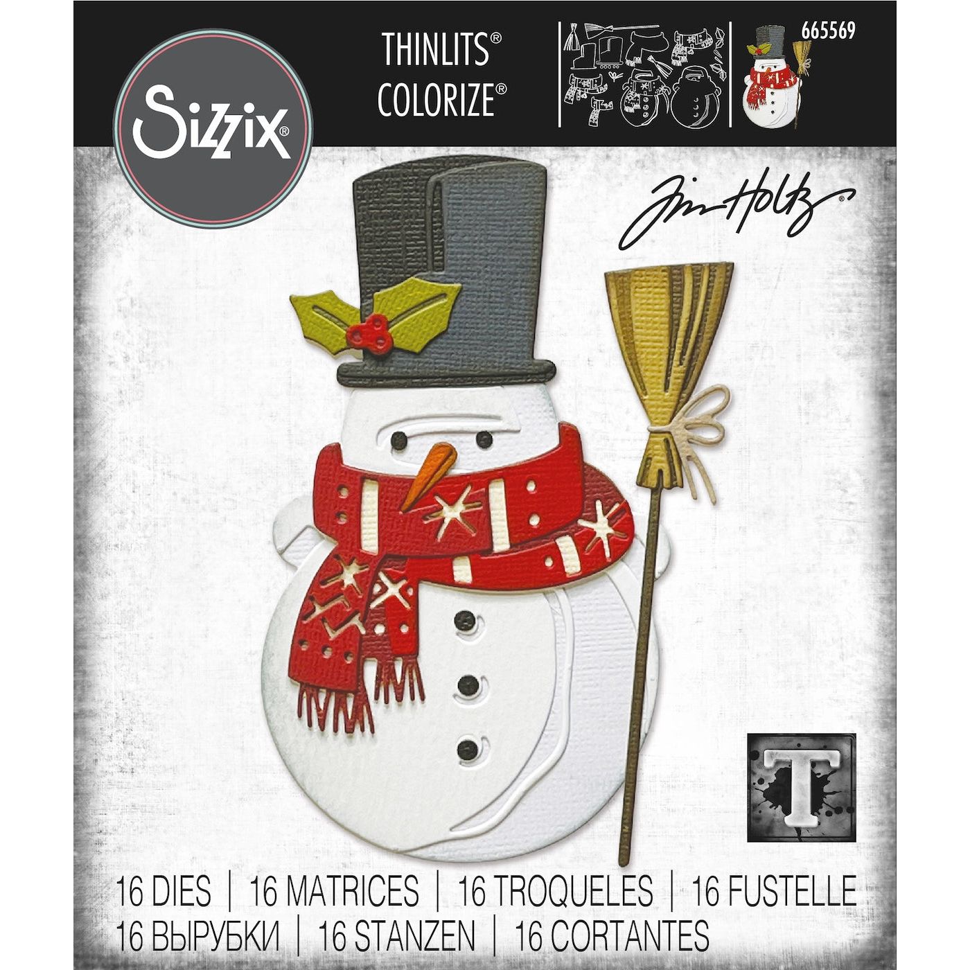 Tim Holtz Sizzix Winston Colorize Thinlits Dies 665569 – Simon