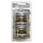 Tim Holtz Small 5 x 8 Distress Zipper Bag Sparkle Paste and Glitter Set Zip Pouch Glittery Jars