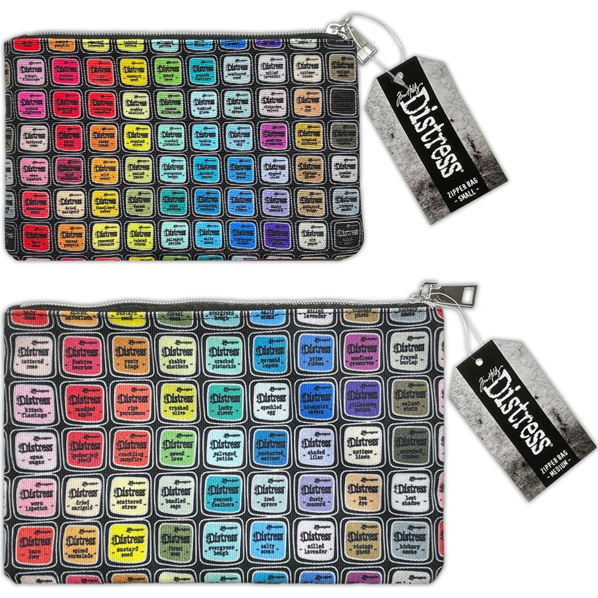 Tim Holtz Small And Medium Distress Zipper Bag Bundle