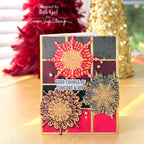 Tim Holtz Swirly Snowflakes Stamps with Simon Says Stamp Dies Bundle setsf26 Beth Opel Bright and Bold Holiday Card