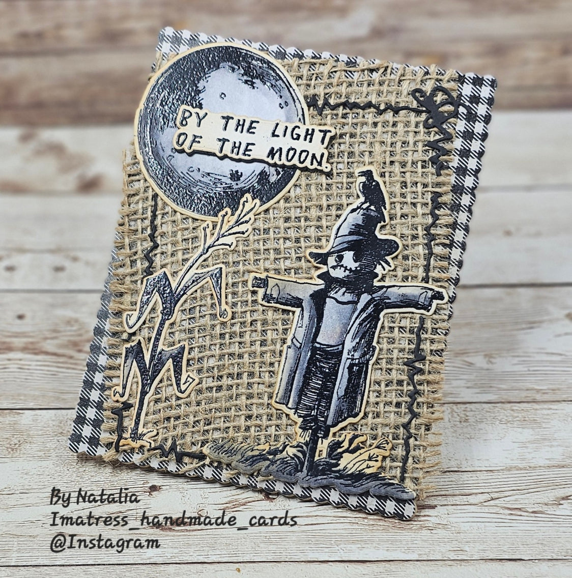 Tim Holtz The Scarecrow Stamps with Simon Says Stamp Dies Bundle setsc26 Natalia Alton Textural Fall Card