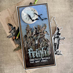 Tim Holtz The Scarecrow Stamps with Simon Says Stamp Dies Bundle setsc26 Renée Bergeron Cornfield Fright Card