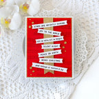 Tim Holtz Tiny Text Christmas Stamps with Simon Says Stamp Tiny Text Dies Bundle settc26 Heather Hoffman Joyful Holiday Card 