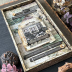 Tim Holtz Tiny Text Halloween Stamps with Simon Says Stamp Tiny Text Dies Bundle setth26 Stacy Hutchinson Halloween Vignette