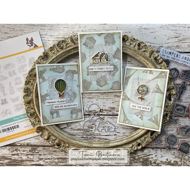 Tim Holtz Tiny Things Stamps with Simon Says Stamp Dies Bundle settt26 4 Bar Card Set Tami Bastiaans | color-code:ALT07