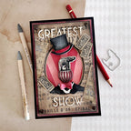 Tim Holtz Tiny Things Stamps with Simon Says Stamp Dies Bundle settt26 Greatest Show Card Renée Bergeron