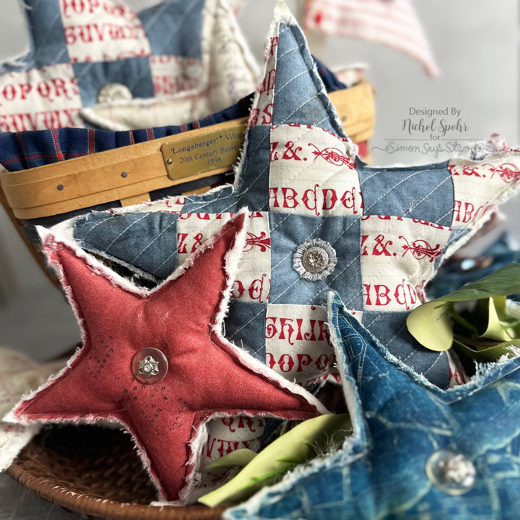 Tim Holtz Tonic 6 inch Haberdashery Scissors 2343e Fabric Patriotic Stars | color-code:ALT05