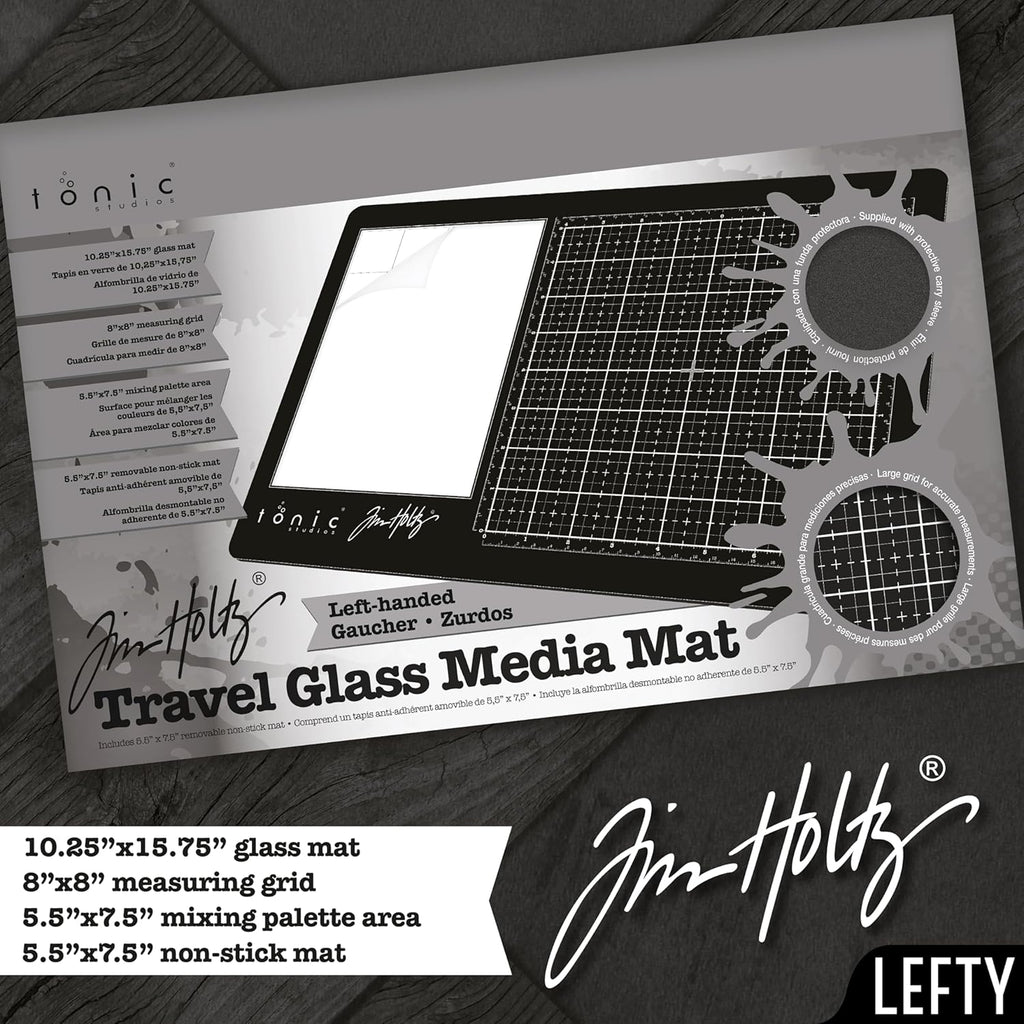 Tim Holtz Tonic Mat On Left Travel Glass Media Mat 2632e