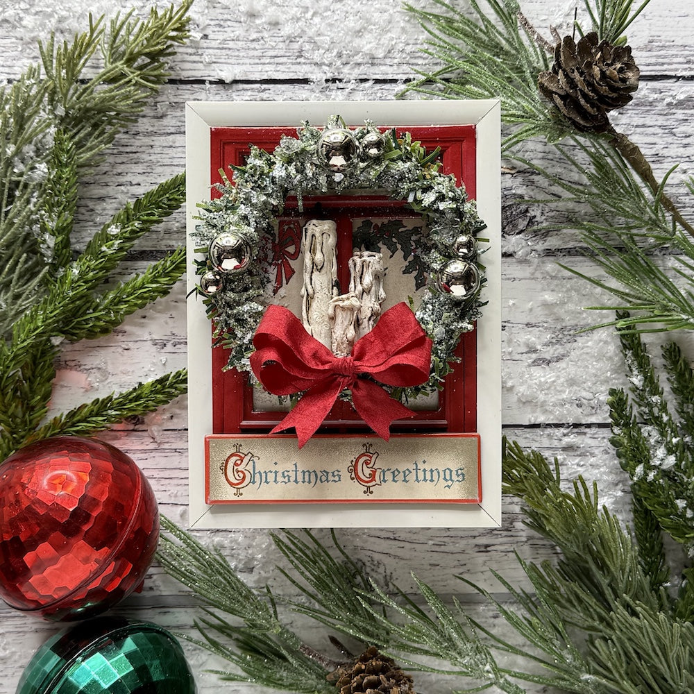 Tim Holtz Tonic Titanium Snip Scissors 817e Holiday Wreath Framed Art | color-code:ALT18