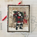 Tim Holtz Vintage Holidays Stamps with Simon Says Stamp Dies Bundle setvh26 Renée Bergeron Warm VIntage Christmas Card