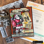 Tim Holtz Vintage Holidays Stamps with Simon Says Stamp Dies Bundle setvh26 Thais Carvalho Vintage Christmas Card