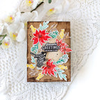 Tim Holtz Winter Watercolor Stamps with Simon Says Stamp Dies Bundle setww26 Heather Hoffman Season's Greetings Holiday Card