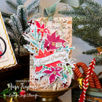 Tim Holtz Winter Watercolor Stamps with Simon Says Stamp Dies Bundle setww26 Nina-Marie Trapani Season's Greetings Holiday Gift Tag