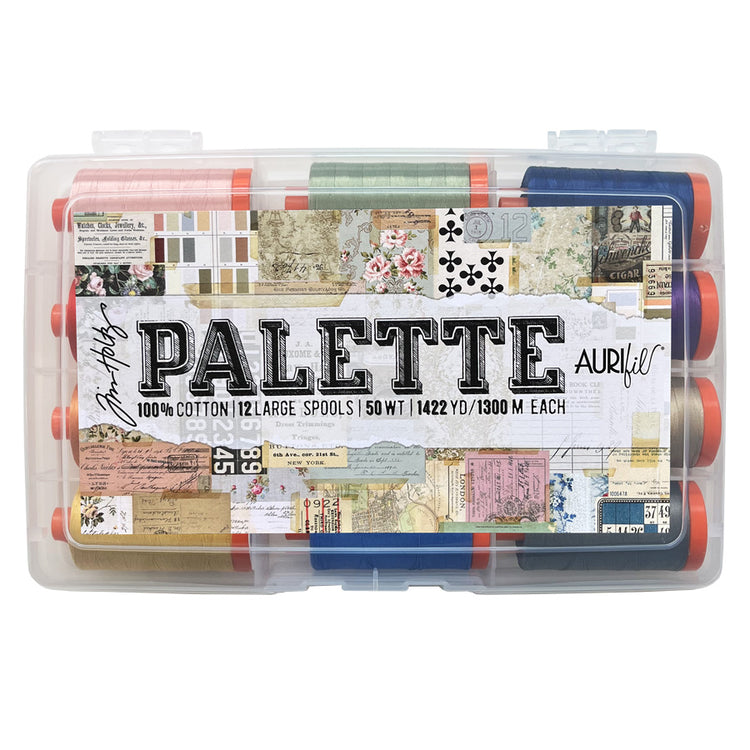Tim Holtz for Aurifil Pack of 12 Large Thread Spools Palette TH50PC12