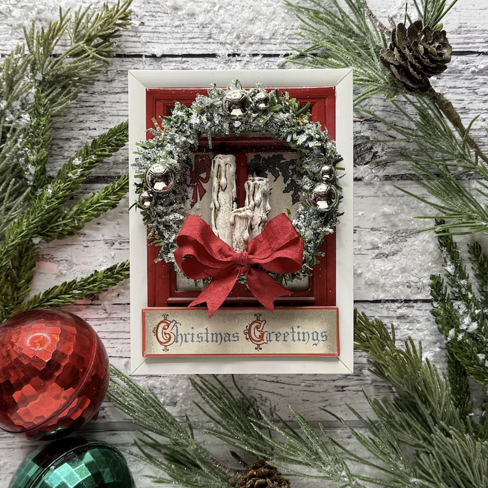 Tim Holtz idea-ology 2024 Christmas Baseboards and Transparencies th94407 wreath | color-code:ALT05