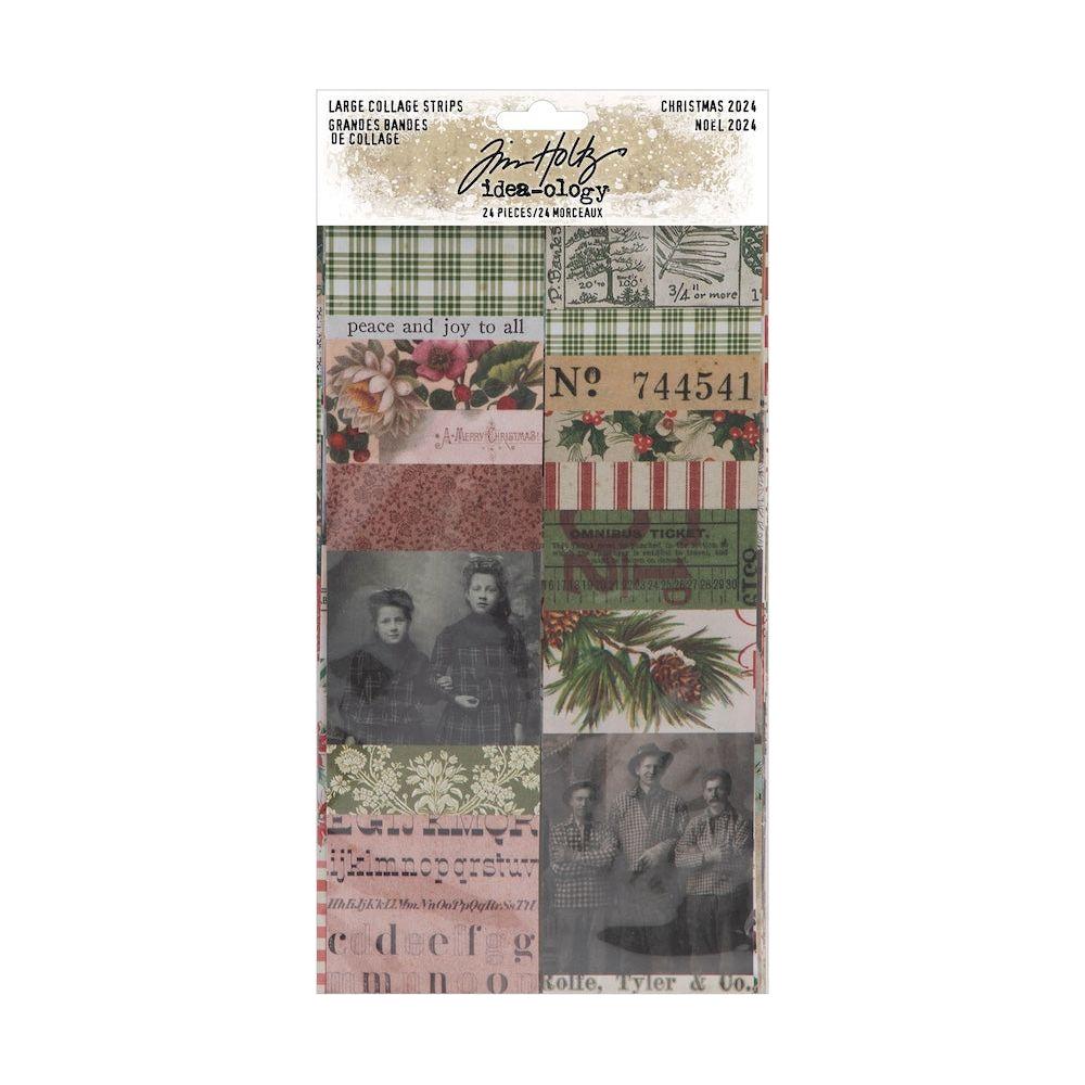 Tim Holtz idea-ology 2024 Christmas Large Collage Strips th94410
