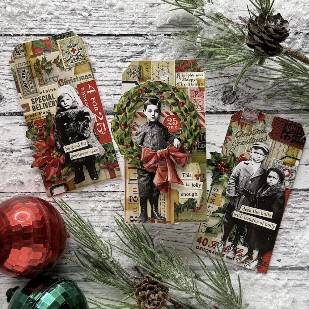 Tim Holtz idea-ology 2024 Christmas Layers and Paper Dolls th94414 tags | color-code:ALT05