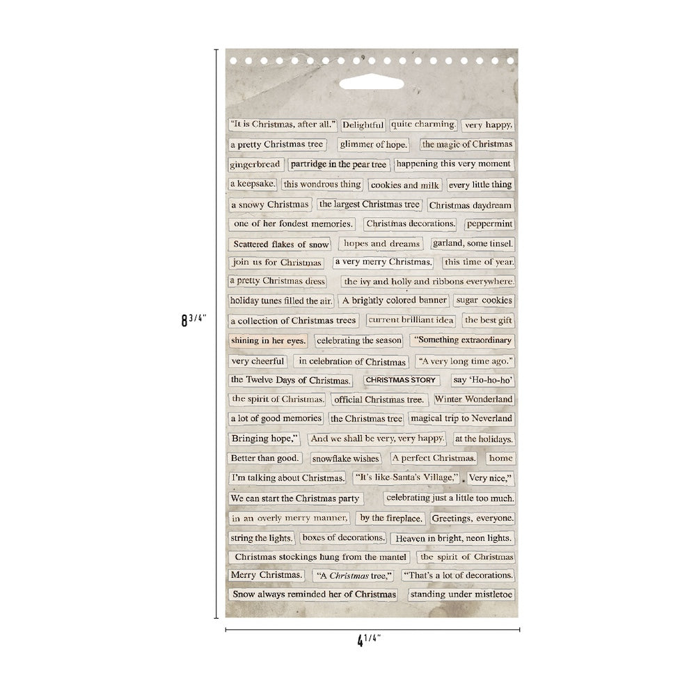 Tim Holtz idea-ology 2024 Christmas Sticker Book th94415 size