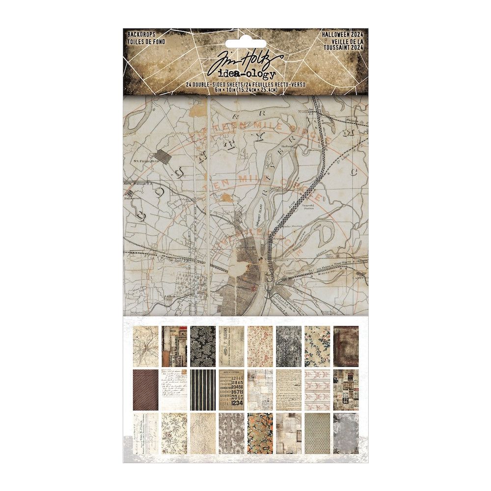 Tim Holtz idea-ology 2024 Halloween Backdrops th94389